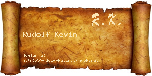 Rudolf Kevin névjegykártya